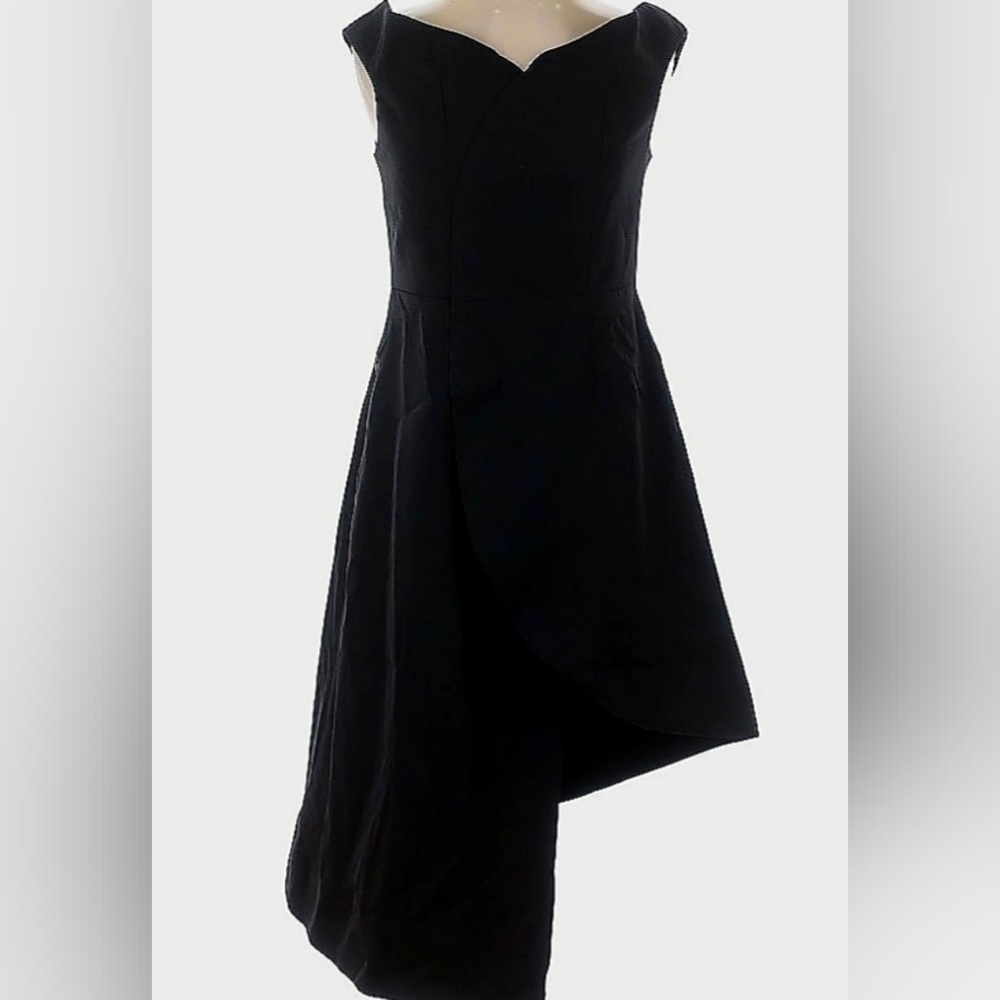 Elegant Asymmetrical Black Dress